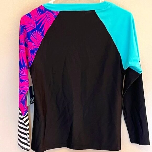 NEW-SWIMSUIT TOP with Long Sleeves Women's Size S - Melanie Palm Beach - Picture 3 of 14